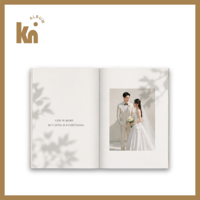 Bố cục album ảnh cưới khoảng trắng nghệ thuật