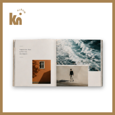 Mẫu album ảnh phong cách layout bất đối xứng