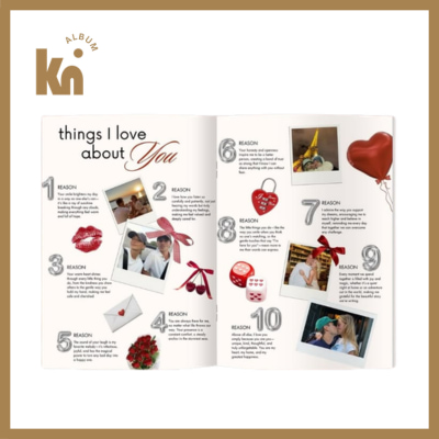 Mẫu album ảnh tặng người yêu phong cách kể chuyện