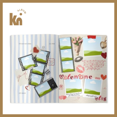 Mẫu album ảnh tặng người yêu phong cách nhẹ nhàng tươi sáng