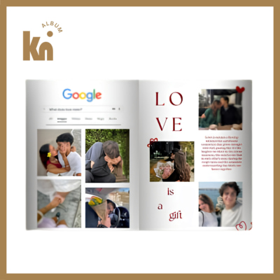 Mẫu album ảnh tặng người yêu phong cách trẻ trung hiện đại