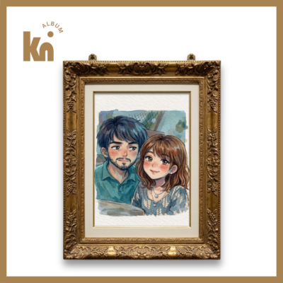 Tranh minh họa chân dung couple
